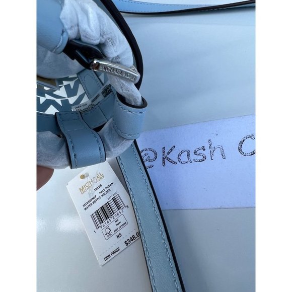 Michael Kors Water Bottle Crossbody Pale Ocean - Picture 7 of 8